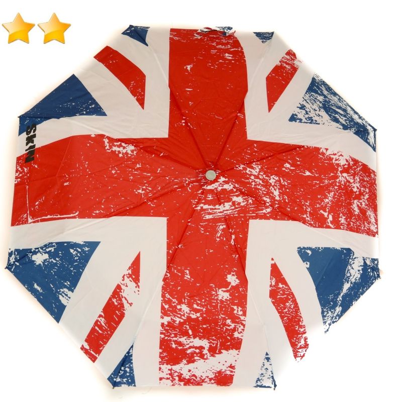 Mini parapluie pliant manuel sur le drapeau Anglais de la collection Esprit, léger et solide