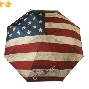 Mini parapluie pliant open close drapeau Americain vintage Esprit, léger et solide