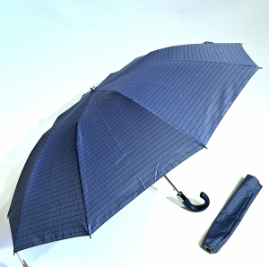 EXCLUSIVITE Parapluie homme pliant gris claire automatique bleu ciel pgn noire Ezpeleta - Résistant 10 branches 