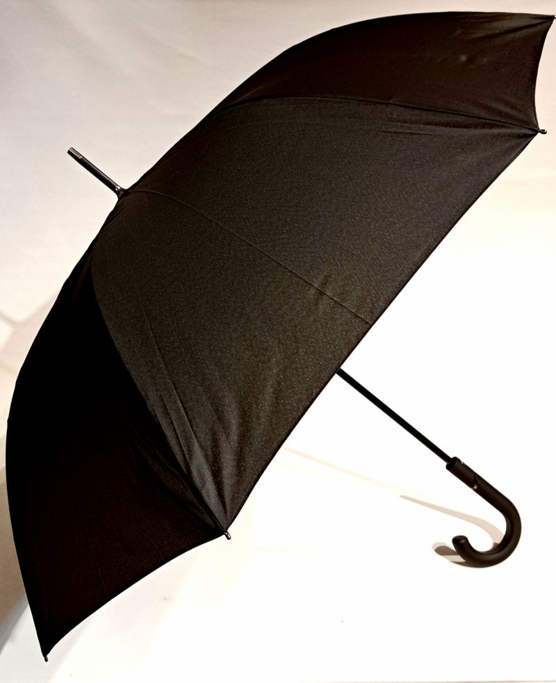 Grand parapluie long uni noir automatique Neyrat d'Autun - léger & anti vent