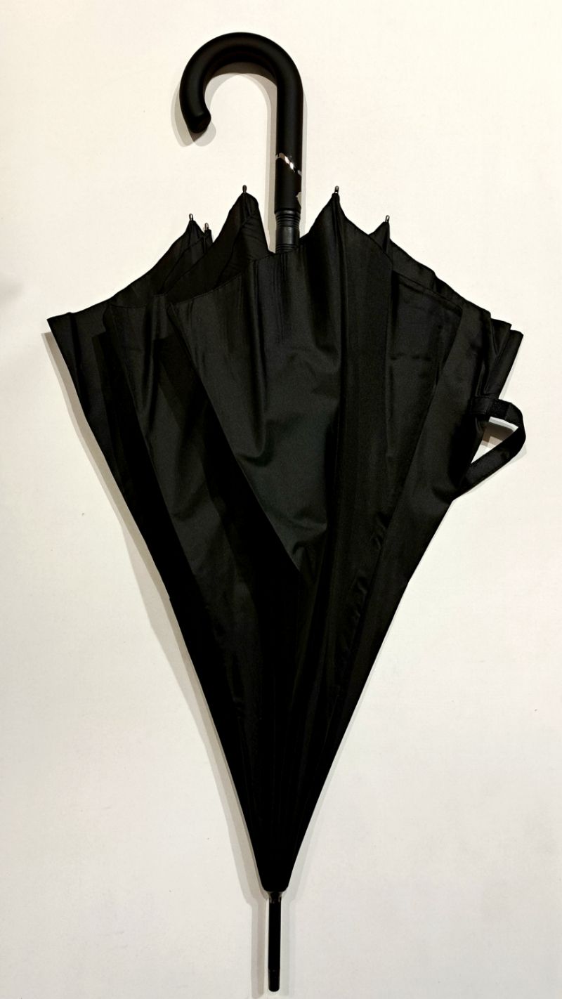  Grand parapluie long uni noir automatique Neyrat d'Autun - léger & anti vent