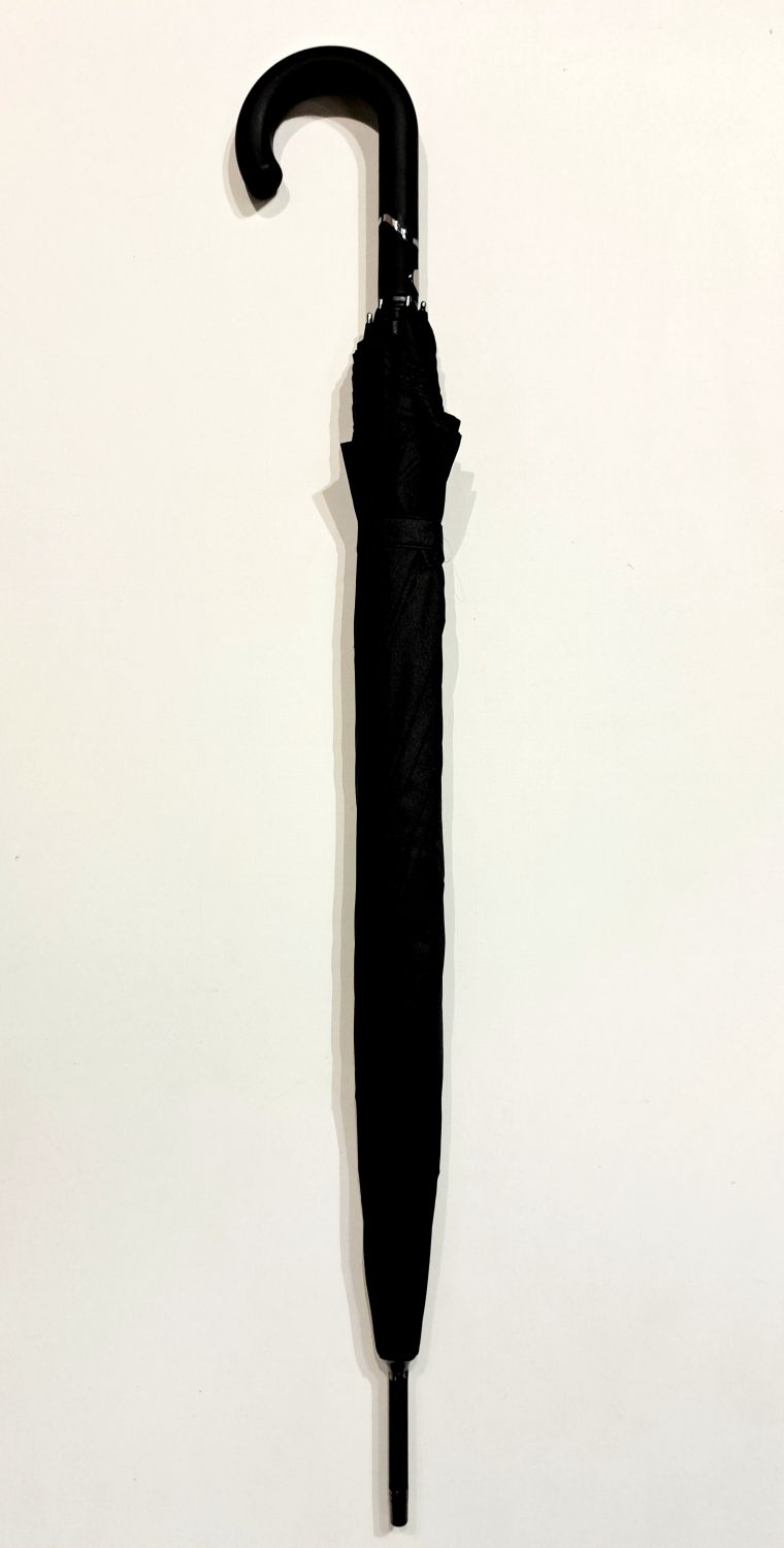 Grand parapluie long uni noir automatique Neyrat d'Autun - léger & anti vent