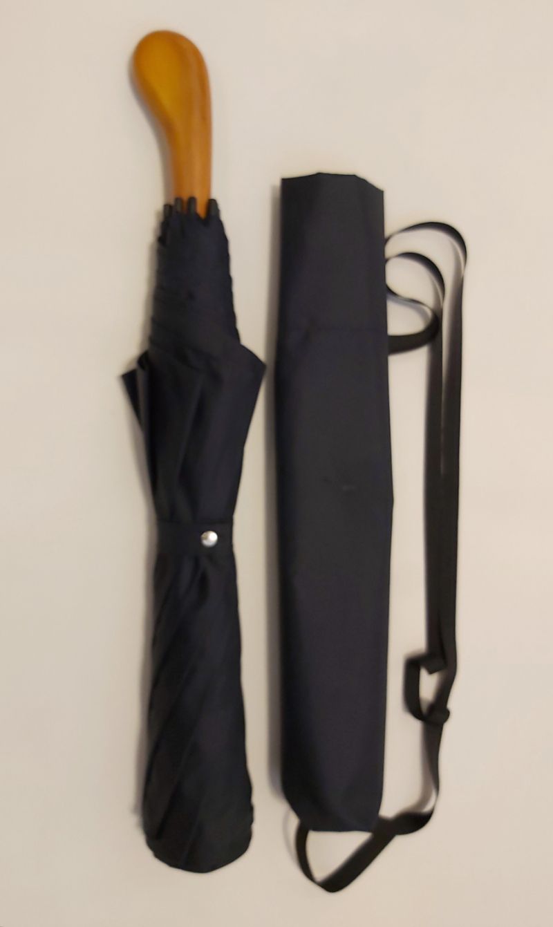 Parapluie golf pliant manuel bleu marine anti uv 