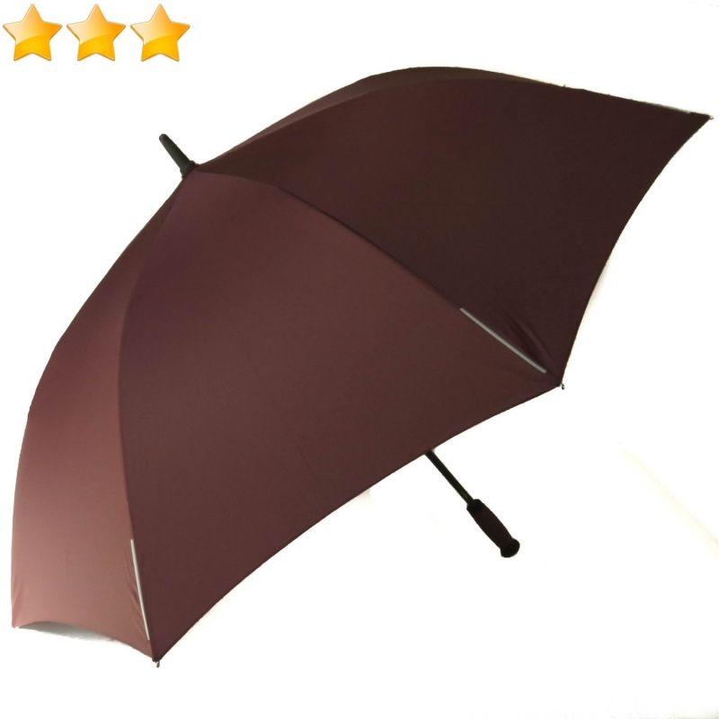 Parapluie golf  XXL bordeaux automatique avec une bande réfléchissante Ezpeleta, léger & anti vent