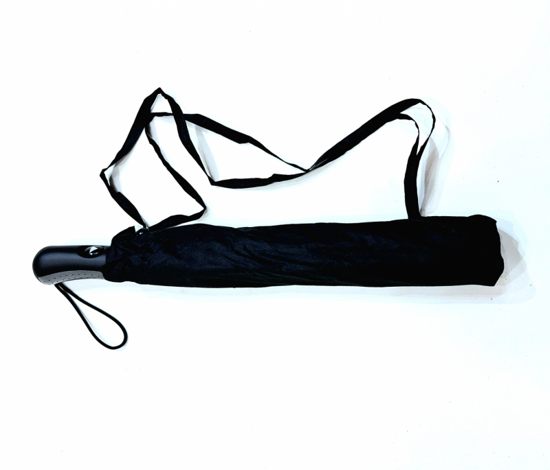 Parapluie pliant XXL golf noir automatique poignée ergonomique 110cm + housse portable - léger & résistant