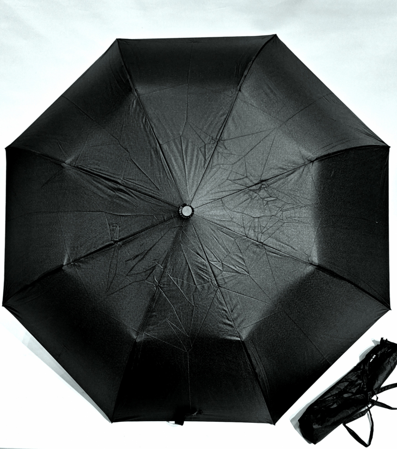 Parapluie pliant XXL golf noir automatique poignée ergonomique 110cm + housse portable - léger & résistant