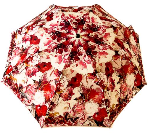 Parapluie Jean Paul Gaultier pliant fleur coquelicot rouge