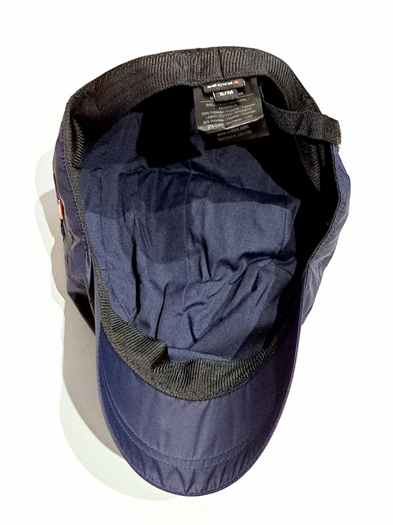 Casquette de pluie tissu uni bleu marine ajustable - Léger & se plie dans une trousse - Taille S&M - T53 / T55