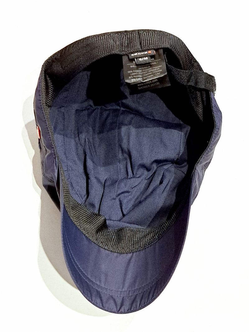 Casquette de pluie tissu bleu marine  réglable - Léger & se plie dans une trousse - TL / T57-59