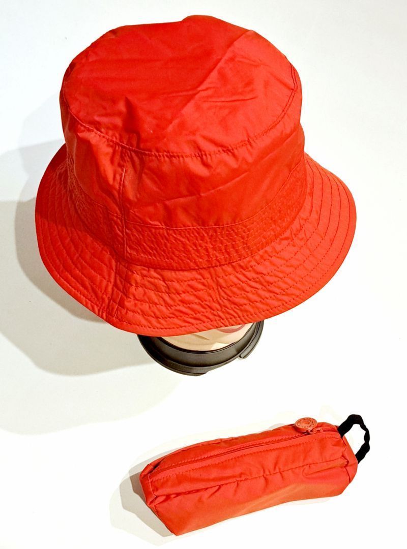 Chapeau de pluie rouge tissu recyclé & imperméable - léger - T/XS/53-55