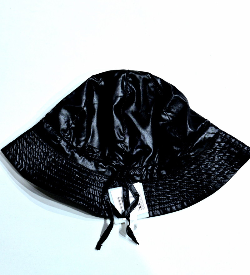Chapeau de pluie souple de couleur noir satin - Super Léger & Réglable - TL / T56