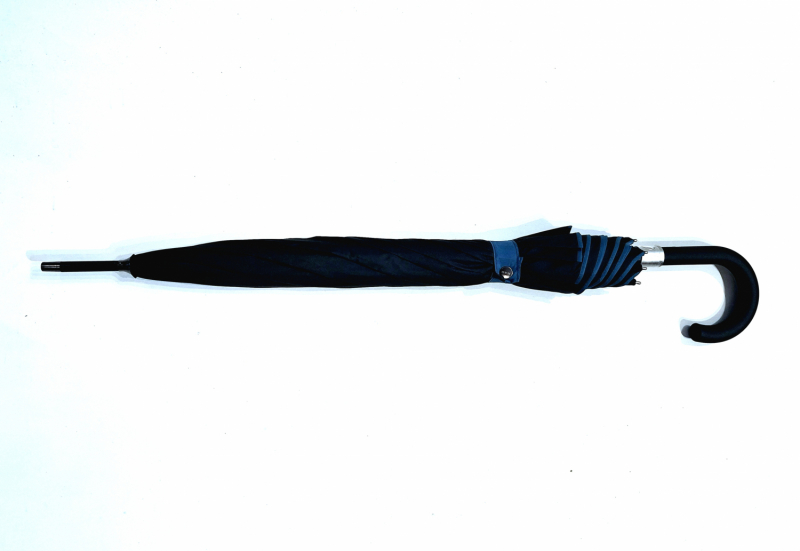 Parapluie grand doublé anti uv à 100% noir automatique intérieur bleu vert Smati - léger & résistant