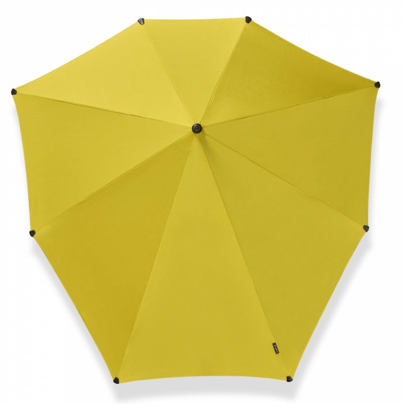 Parapluie Senz Tempête Large uni jaune Citron - Housse bandoulière - Anti uv à 98% & résistant