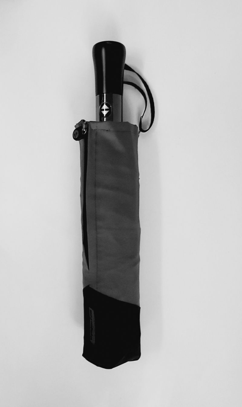 Parapluie golf XXL pliant gris open close avec sa double toile Ezpeleta - Anti vent & pas cher