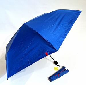 Parapluie mini anti uv 100% pliant bleu/noir fin fourreau zippe Ezpeleta - Léger & solide