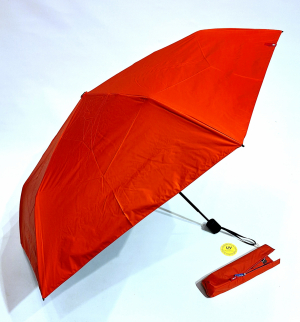  parapluie femme mini pliant anti uv uni rouge fourreau zippe Ezpeleta - léger & solide