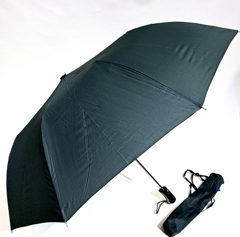 Parapluie golf XXL pliant automatique gris housse sac à dos LEGER - grand 110cm & résistant