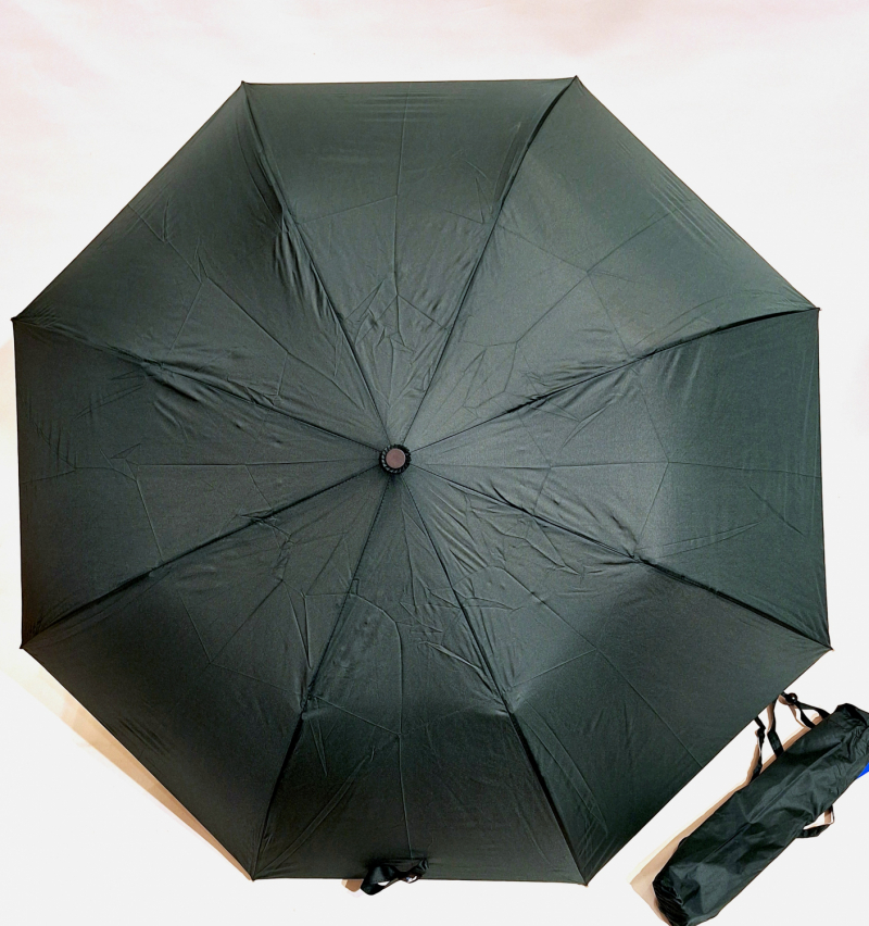 Parapluie golf XXL pliant automatique gris housse sac à dos LEGER - grand 110cm & résistant
