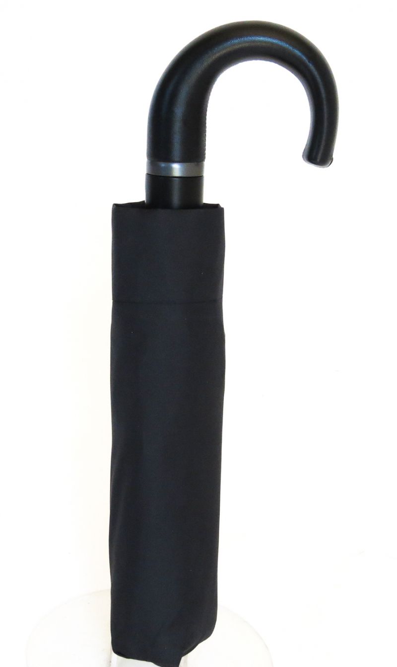 Parapluie mini pliant homme noir open-close poignée courbe Knirps - Léger & solide 