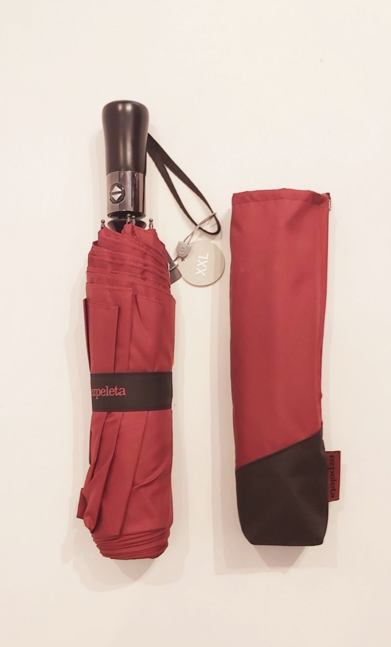Parapluie pliant golf automatique rouge double toile Ezpeleta, XXL et résistant