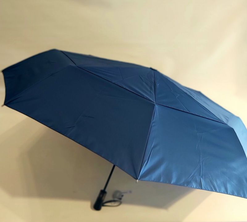 Parapluie golf mini pliant automatique bleu marine - housse zippée - XXL 125 cm & résistant