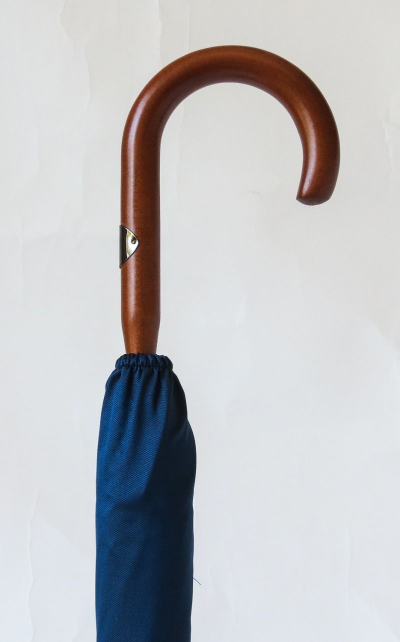 Parapluie homme haut de gamme en montage anglais sur tissu Oxford bleu roi 10 branches français, élégant et résistant