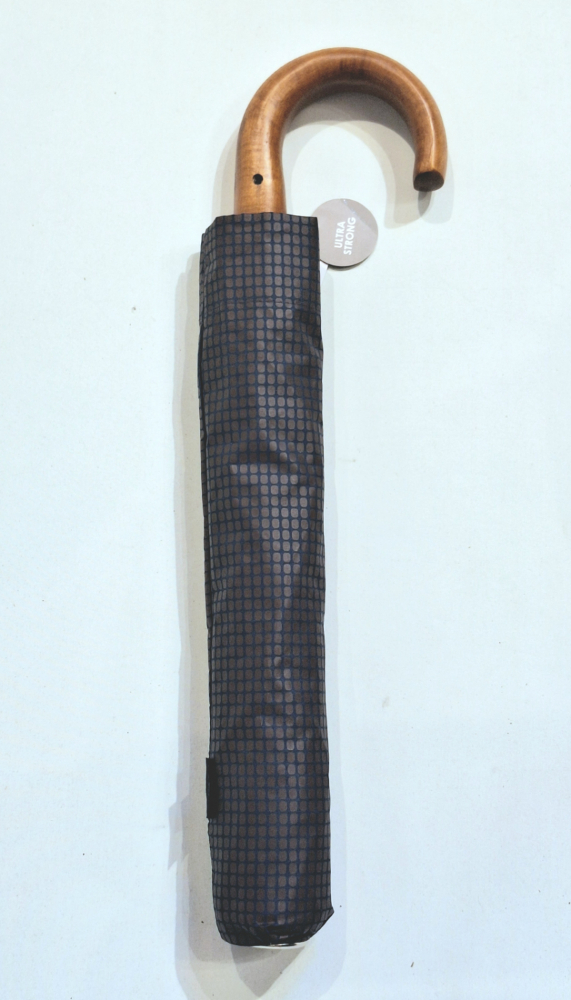 Parapluie pliable automatique 10 branches - Robuste & grand - bordeaux & bleu marine - Imprimé carreaux - Qualité & pas cher