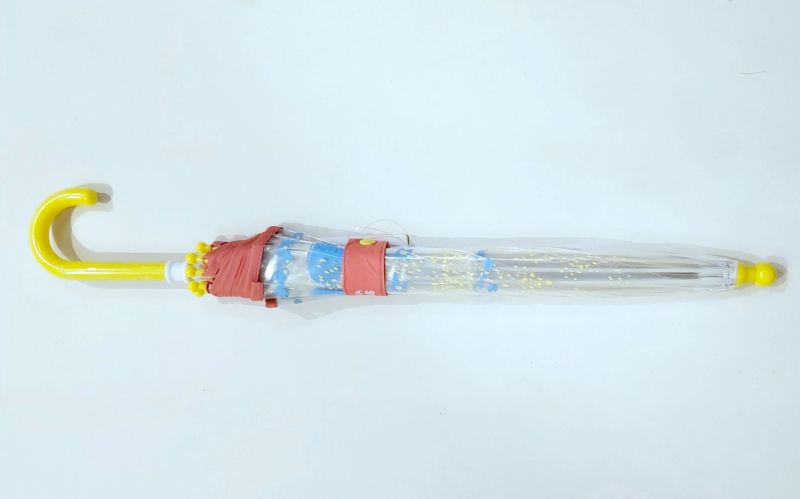 Parapluie enfant petit de 2/5 ans transparent rose imprimé bateau bleu chat pirate, léger & original