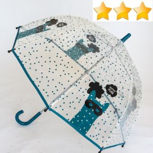 Enfants Parapluie Chats & Chiens dôme transparent Brolly Garçons Filles Personnage design animal P 