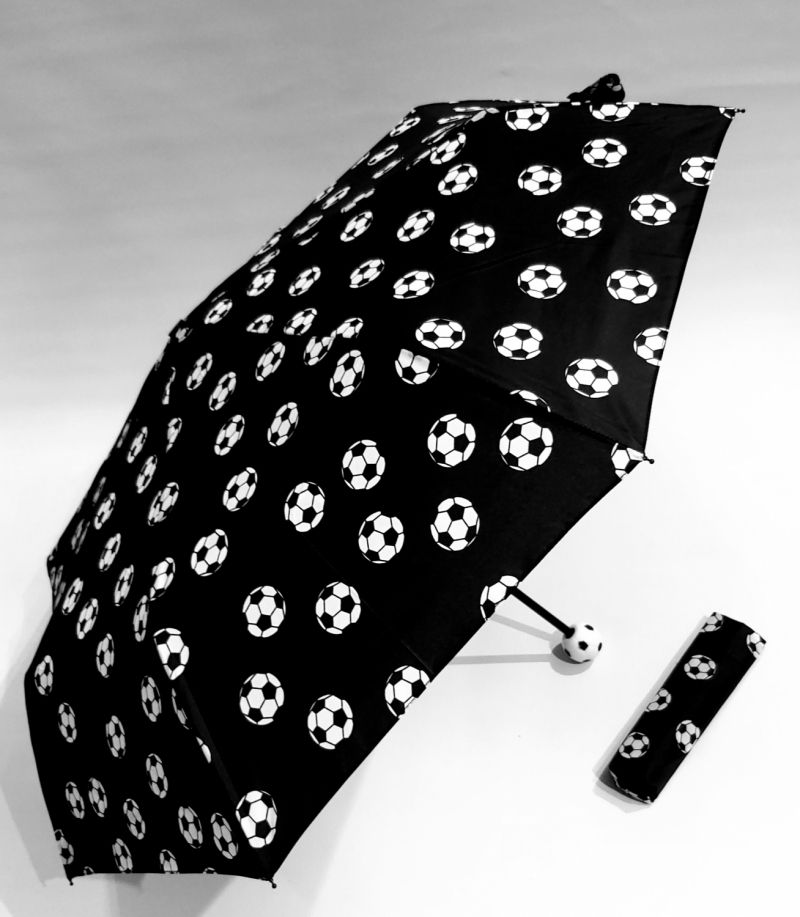 Mini parapluie football pliant noir manuel poignée ballon Esprit - léger et solide