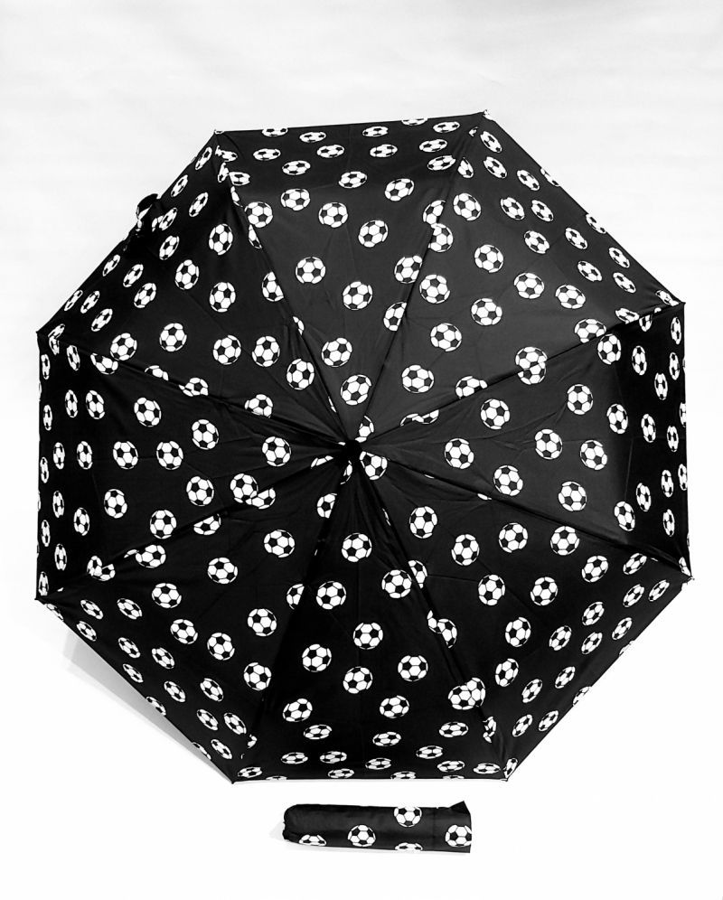 Mini parapluie football pliant noir manuel poignée ballon Esprit - léger et solide