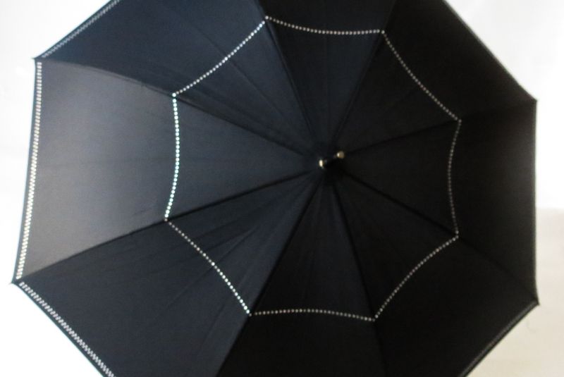 Parapluie long femme auto noir strass Guy de jean