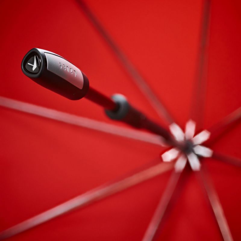 Parapluie Senz tempête Large uni rouge léger - Housse bandoulière - Robuste & anti uv