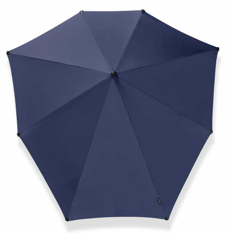 Parapluie Senz tempête long uni bleu midnight T large / anti uv à 98% - Robuste & original